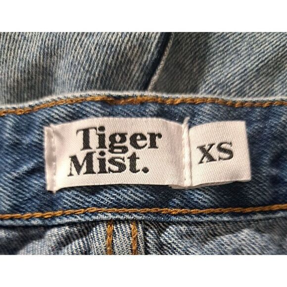 Tiger Mist Jeans X-Small‎ High-Waisted Wide Leg Distressed Baggy Medium Washed - Picture 10 of 11
